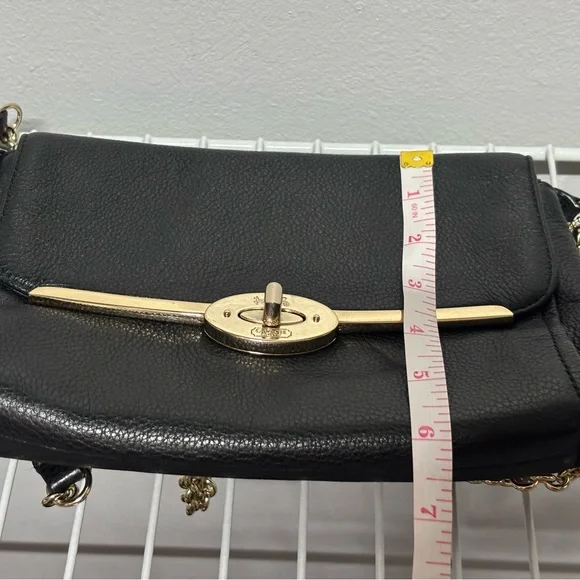 Coach Black and Gold Crossbody Bag with Chain Strap - Picture 7 of 7